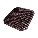 Maxbell Wood Beaded Seat Cover Pad Summer Breathable for Office Chair SUV Sedan dark red