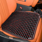 Maxbell Wood Beaded Seat Cover Pad Summer Breathable for Office Chair SUV Sedan dark red