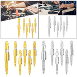 Maxbell 6Pcs 1/4" i/M Type Plug Air Blow Aluminium for Craftsmen Gold