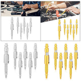 Maxbell 6Pcs 1/4" i/M Type Plug Air Blow Aluminium for Craftsmen Gold