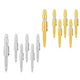Maxbell 6Pcs 1/4" i/M Type Plug Air Blow Aluminium for Craftsmen Gold