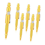 Maxbell 6Pcs 1/4" i/M Type Plug Air Blow Aluminium for Craftsmen Gold