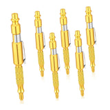Maxbell 6Pcs 1/4" i/M Type Plug Air Blow Aluminium for Craftsmen Gold