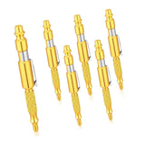 Maxbell 6Pcs 1/4" i/M Type Plug Air Blow Aluminium for Craftsmen Gold