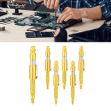 Maxbell 6Pcs 1/4" i/M Type Plug Air Blow Aluminium for Craftsmen Gold