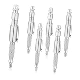 Maxbell 6Pcs 1/4" i/M Type Plug Air Blow Aluminium for Craftsmen Silver