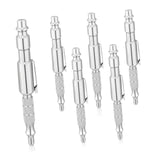 Maxbell 6Pcs 1/4" i/M Type Plug Air Blow Aluminium for Craftsmen Silver