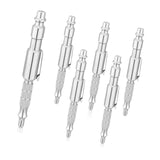 Maxbell 6Pcs 1/4" i/M Type Plug Air Blow Aluminium for Craftsmen Silver
