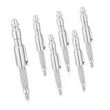 Maxbell 6Pcs 1/4" i/M Type Plug Air Blow Aluminium for Craftsmen Silver