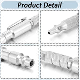 Maxbell 6Pcs 1/4" i/M Type Plug Air Blow Aluminium for Craftsmen Silver