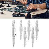Maxbell 6Pcs 1/4" i/M Type Plug Air Blow Aluminium for Craftsmen Silver