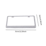Maxbell 2x Car License Plate Frame Holder High Performance Stainless Steel Accessory White