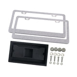Maxbell 2x Car License Plate Frame Holder High Performance Stainless Steel Accessory White