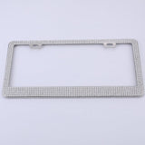 Maxbell 2x Car License Plate Frame Holder High Performance Stainless Steel Accessory White