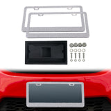 Maxbell 2x Car License Plate Frame Holder High Performance Stainless Steel Accessory White