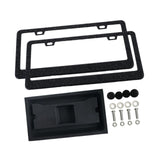 Maxbell 2x Car License Plate Frame Holder High Performance Stainless Steel Accessory Black