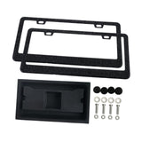 Maxbell 2x Car License Plate Frame Holder High Performance Stainless Steel Accessory Black