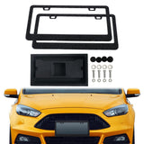 Maxbell 2x Car License Plate Frame Holder High Performance Stainless Steel Accessory Black
