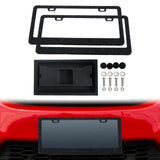 Maxbell 2x Car License Plate Frame Holder High Performance Stainless Steel Accessory Black