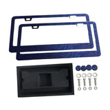 Maxbell 2x Car License Plate Frame Holder High Performance Stainless Steel Accessory Blue
