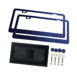 Maxbell 2x Car License Plate Frame Holder High Performance Stainless Steel Accessory Blue