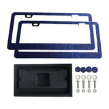 Maxbell 2x Car License Plate Frame Holder High Performance Stainless Steel Accessory Blue