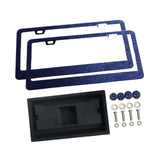 Maxbell 2x Car License Plate Frame Holder High Performance Stainless Steel Accessory Blue