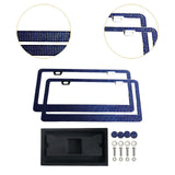 Maxbell 2x Car License Plate Frame Holder High Performance Stainless Steel Accessory Blue