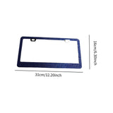 Maxbell 2x Car License Plate Frame Holder High Performance Stainless Steel Accessory Blue