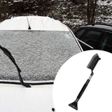 Maxbell Generic Ice Scraper Telescopic Gifts with Comfortable Grip Sturdy Snow Brush Black
