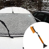 Maxbell Generic Ice Scraper Telescopic Gifts with Comfortable Grip Sturdy Snow Brush Orange