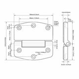 Maxbell Ball Bearing Door Hinge Heavy Duty Carbon Steel Hinge for Folding Table