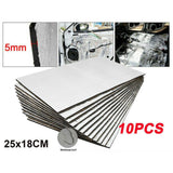 Maxbell 10Pcs Sound Heat Insulation Mat Sound Deadening for Trucks Vehicles Hood 5mm