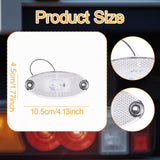 Maxbell LED Side Marker Light Attachment Indicator Lamp for Trailer Rvs Caravan White