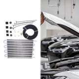 Maxbell Transmission Cooler W/Tube Universal 8 Pass Engine Parts 26,000lbs Gvw Black