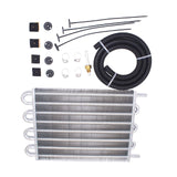 Maxbell Transmission Cooler W/Tube Universal 8 Pass Engine Parts 26,000lbs Gvw Black