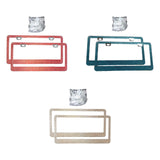 Maxbell License Plate Frame for Women Decorative Sturdy Stainless Steel