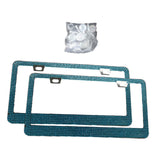 Maxbell License Plate Frame for Women Decorative Sturdy Stainless Steel