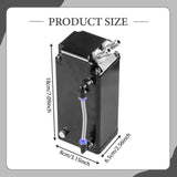 Maxbell Generic Oil Catch Can Kit Sturdy Repair Parts Replacement Oil Separator Tank Black