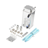 Maxbell Generic Oil Catch Can Kit Sturdy Repair Parts Replacement Oil Separator Tank Silver