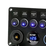 Maxbell 5 Gang Marine Switch Panel W/Blue Display for Trailer Bus Yacht
