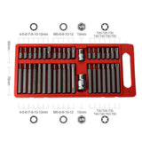 Maxbell 40 Pieces Hex Socket Bit Tool Set Sturdy for Automotive Tasks Accessory