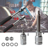 Maxbell 40 Pieces Hex Socket Bit Tool Set Sturdy for Automotive Tasks Accessory