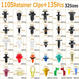 Maxbell 1240Pcs Car Push Retainer Clips Car Accessories Door Trim Panel Fender Clips