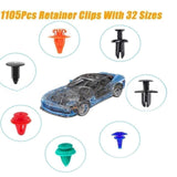 Maxbell 1240Pcs Car Push Retainer Clips Car Accessories Door Trim Panel Fender Clips