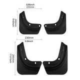 Maxbell Set of 4 Mud Flaps Splash Guards for 3 Black Accessory for Vehicle