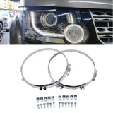 Maxbell Headlight Bezels Easy Installation Headlight Cover Trim Parts Aluminum Alloy