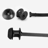 Maxbell 100x Universal Cable Ties Self Locking Black Multifunctional Zip Ties Holder