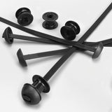 Maxbell 100x Universal Cable Ties Self Locking Black Multifunctional Zip Ties Holder