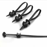 Maxbell 100x Universal Cable Ties Self Locking Black Multifunctional Zip Ties Holder